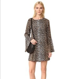 leopard print shift dress